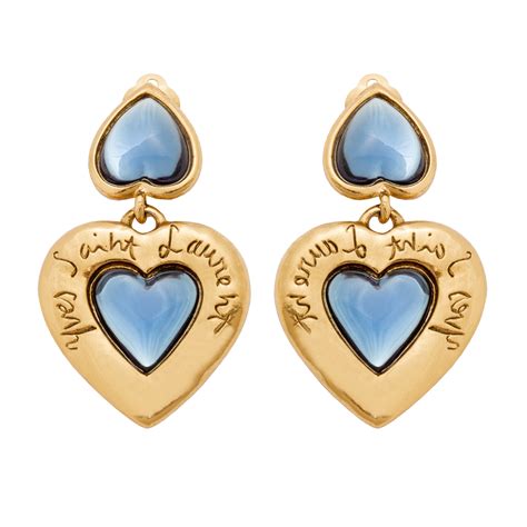 ysl vintage earrings blue|ysl earrings net a porter.